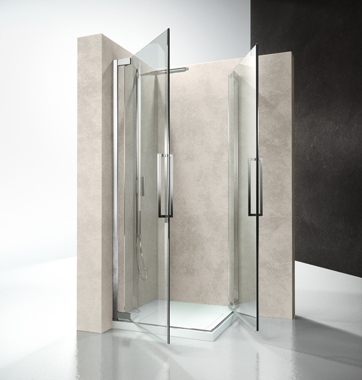 Vismaravetro - pivoting shower enclosure - Flare collection