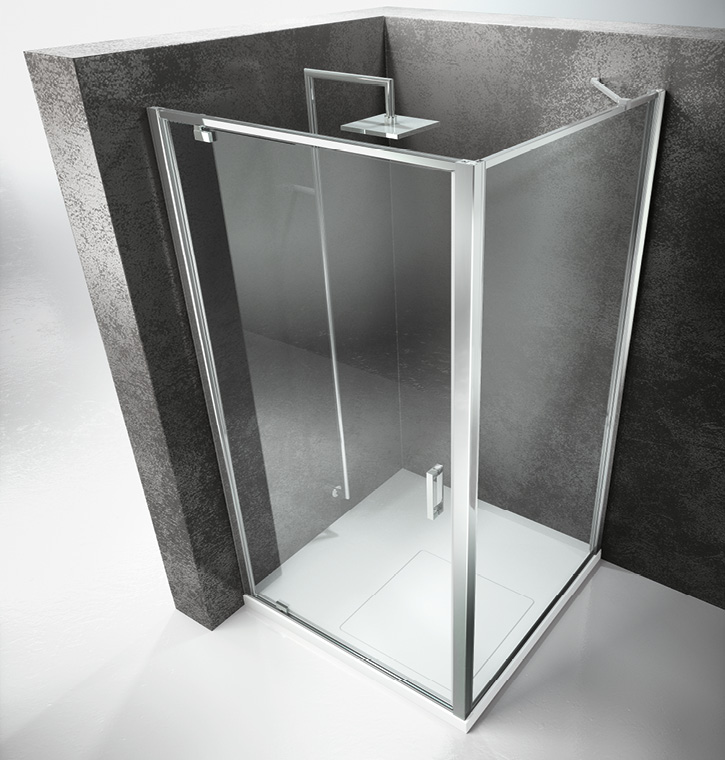 Vismaravetro - Shower enclosure framed with a hinged door - Junior collection