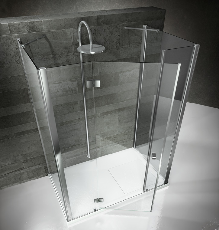 Vismaravetro - custom made and hinged shower enclosure - Sintesi collection