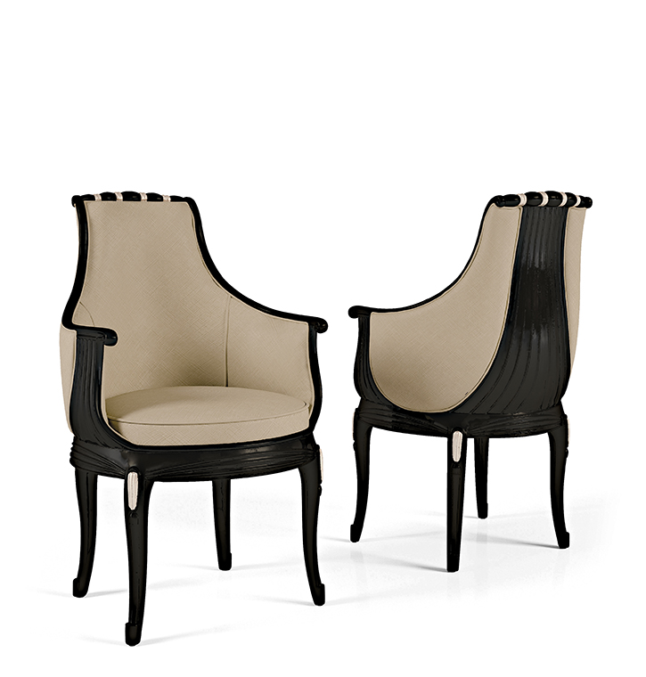 THE MAJESTIC - Sedia imbottita in pelle