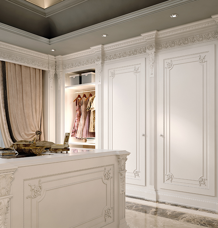 Bellotti Ezio - 9700 - Custom wooden walk-in wardrobe