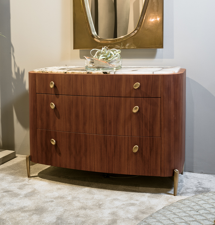LAPETO - Walnut chest of drawers