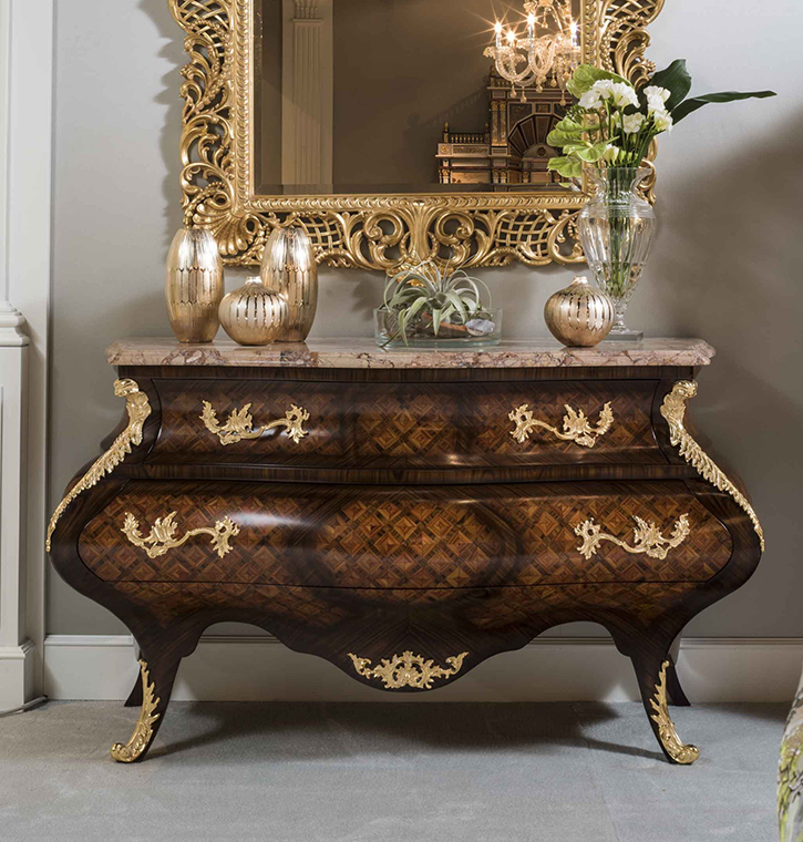 Bellotti Ezio - 5836 - Cassettiera in legno con piano in marmo