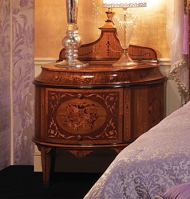 Ezio Bellotti - Stile Maggiolini rounded bedside table