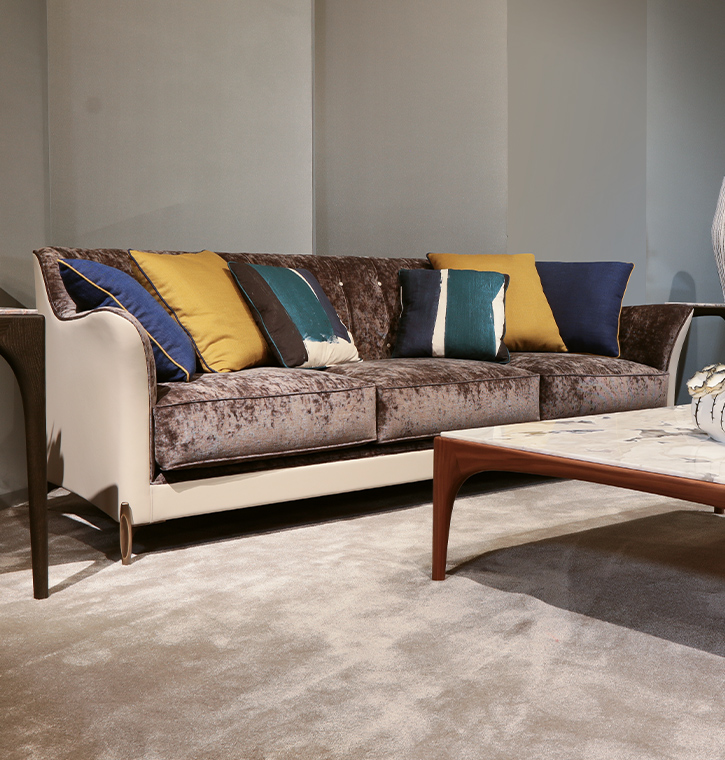 Bellotti Ezio - EGEA - Upholstered 3 seater leather sofa