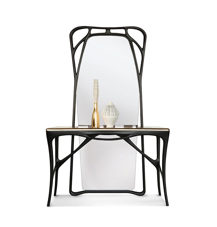 Bellotti Ezio - FEBE - Freestanding rectangular framed ash mirror