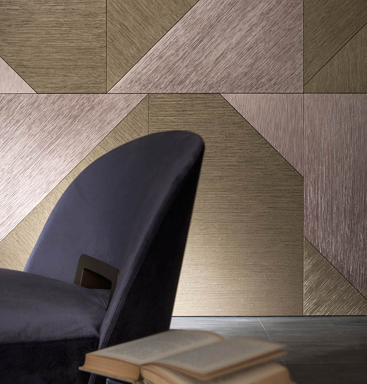 laurameroni luxury wall panels in wood, metal or fabric for high end integrated systems