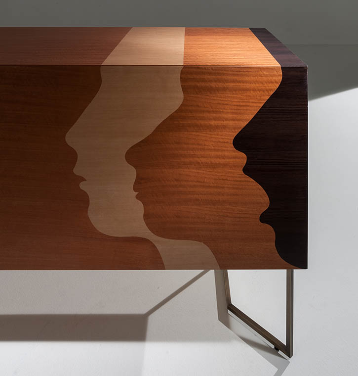 laurameroni intarsia art collection luxury sideboards in a limited edition