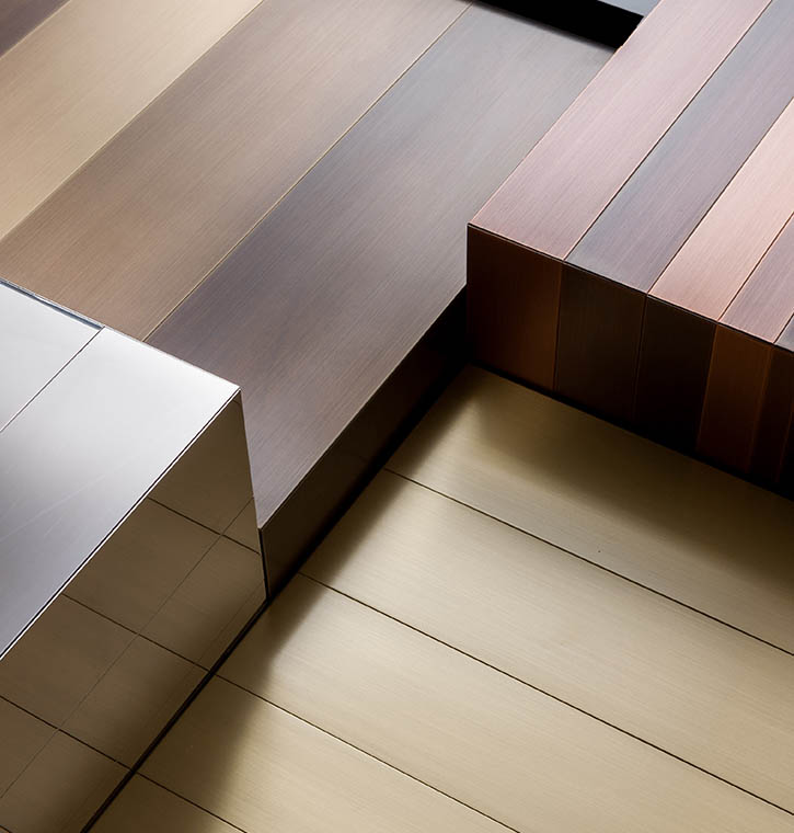 laurameroni luxury high end customizable low, coffee and bedside tables in precious materials