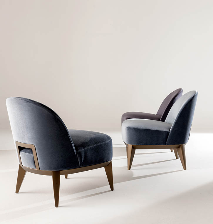 laurameroni luxury high end poufs and armchairs in precious materials