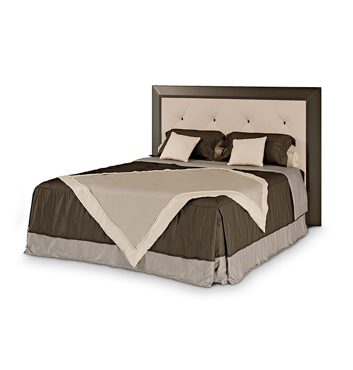 Bellotti Ezio - PARK AVENUE - Upholstered microfiber bed with tufted headboard