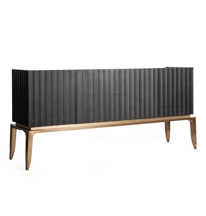 Bellotti Ezio - AURIGA - Madia in legno con piano in marmo Calacatta oro