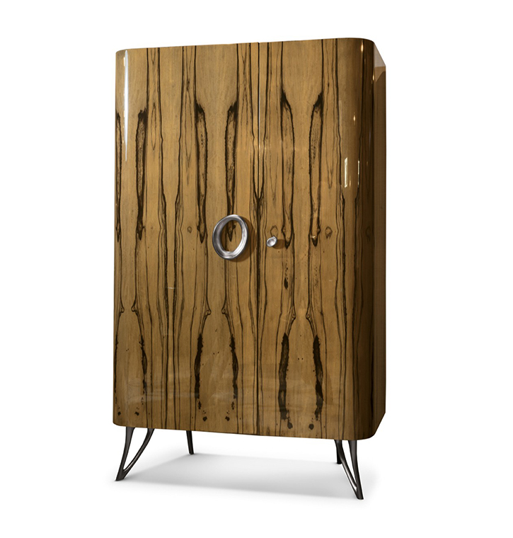 Bellotti Ezio - ZEUS - Ebony bar cabinet with integrated lighting