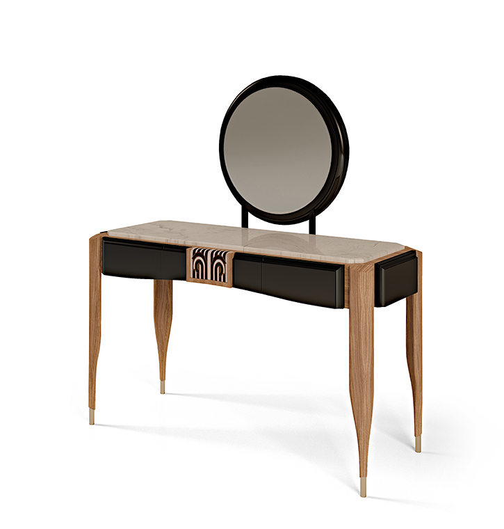 Bellotti Ezio - LEXINGTON AVENUE - Mobile toilette con specchio e piano in marmo Calacatta oro