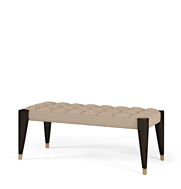 Bellotti Ezio - PARK AVENUE - Tufted upholstered microfiber bench