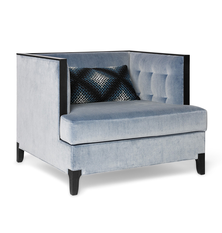 Bellotti Ezio - ATTESA - Tufted fabric armchair with armrests