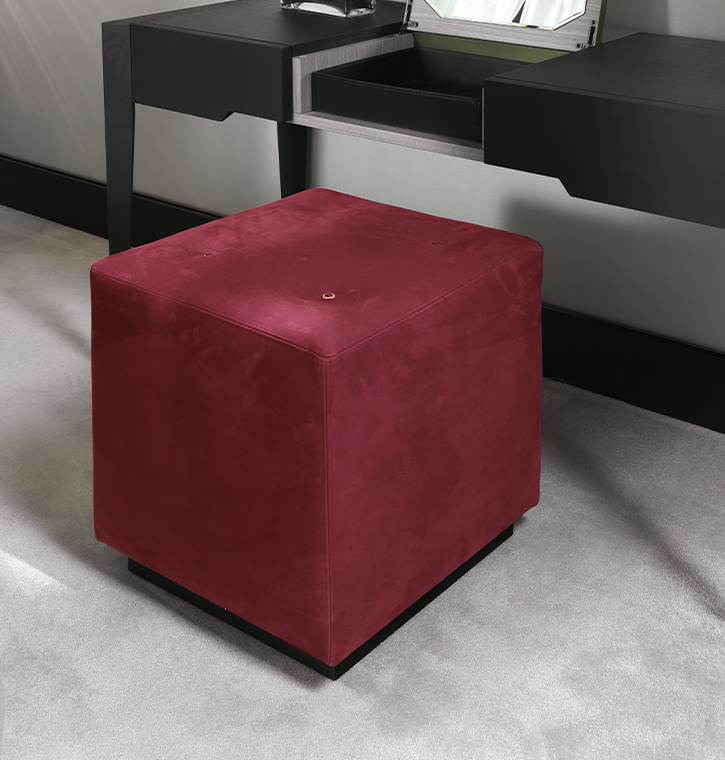 Bellotti Ezio - FRINE - Pouf capitonné imbottito quadrato in nabuk