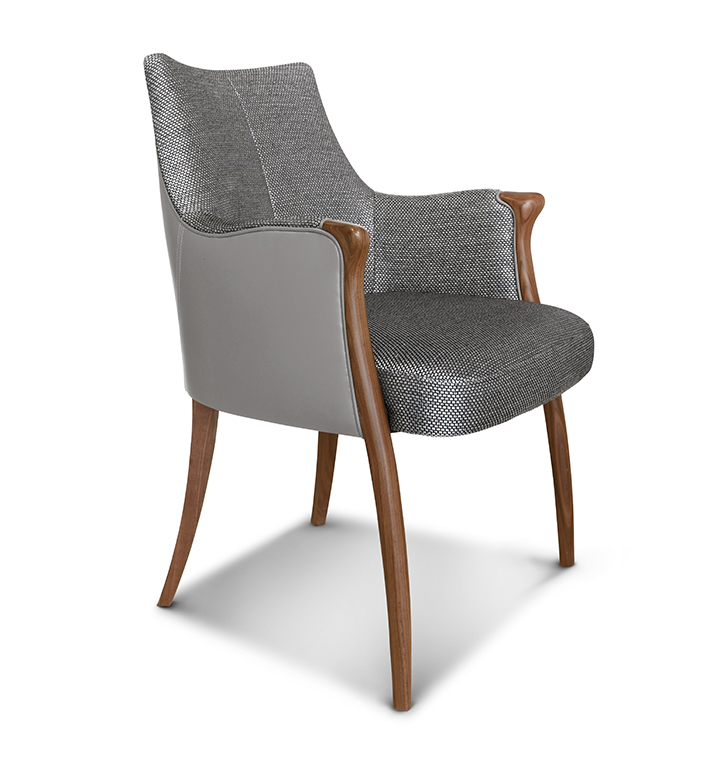 Bellotti Ezio - DEMETRA - Upholstered fabric chair with armrests