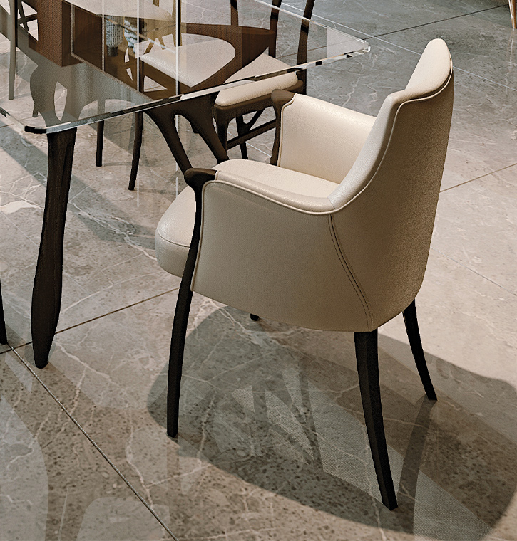Bellotti Ezio - DEMETRA - Upholstered fabric chair with armrests