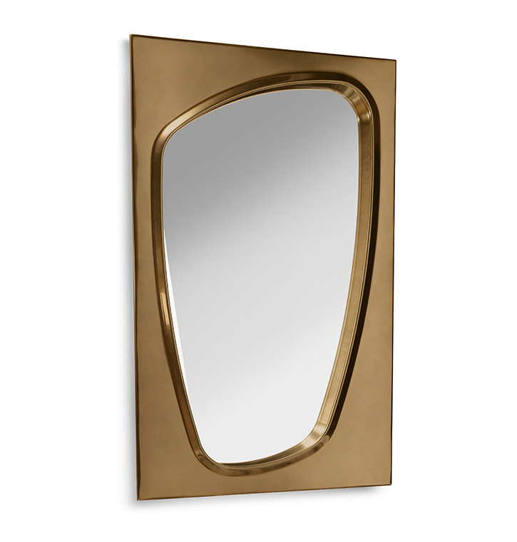 Bellotti Ezio - LAPETO - Specchio in legno con finitura laccata bronzo
