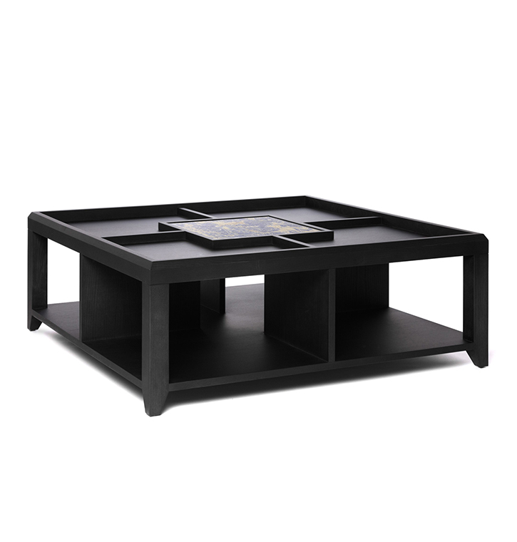Bellotti Ezio - MILETO - Low wooden coffee table with storage space