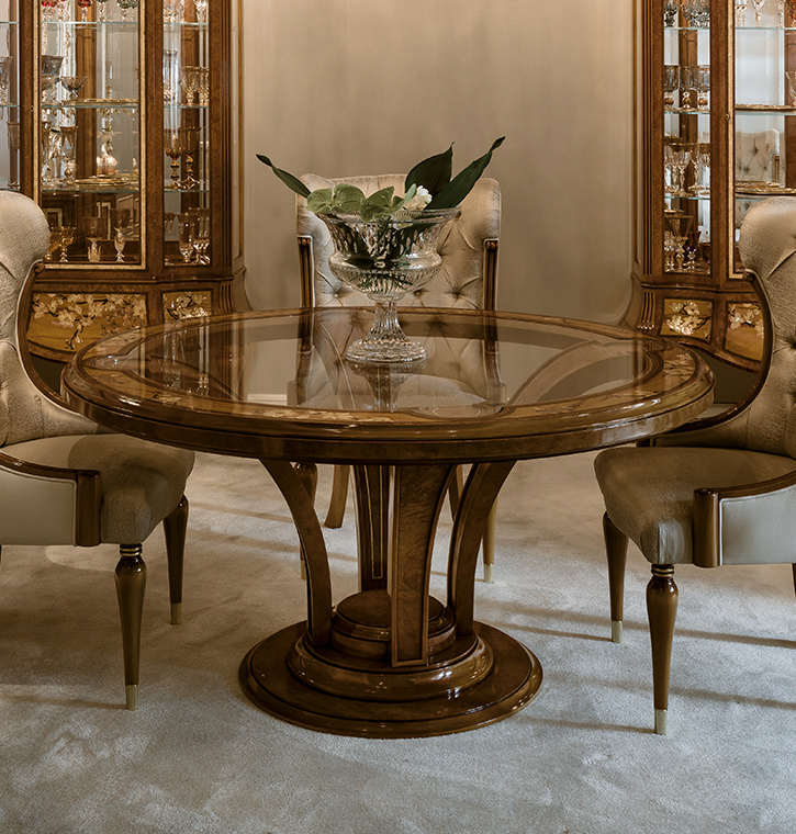 Bellotti Ezio - 1430 - Round chestnut dining table