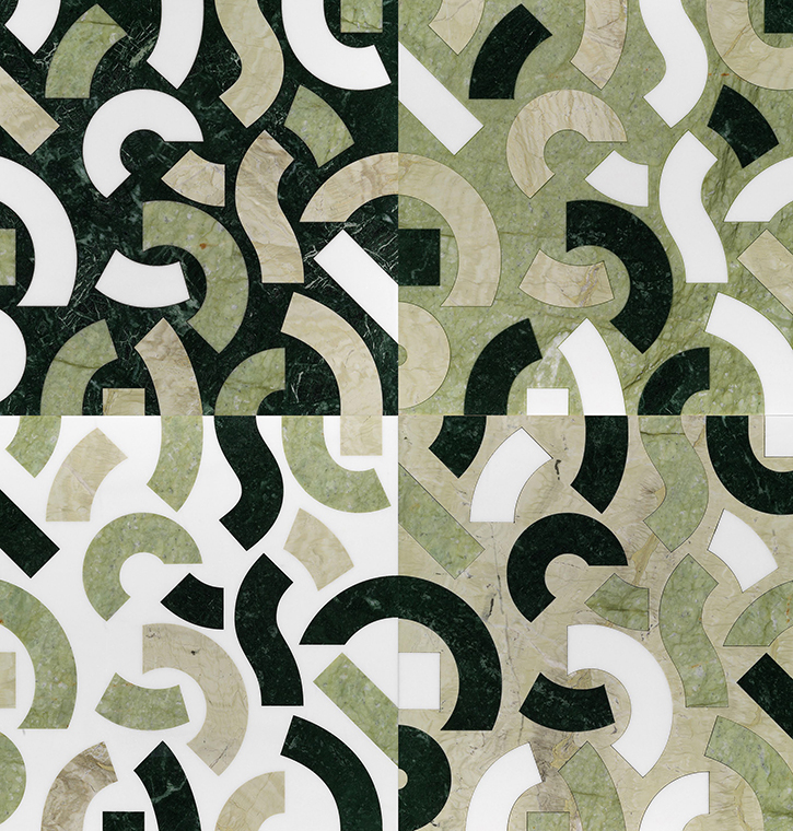 Lithos Design - Anemone muschio designer marble wall and floor tiles