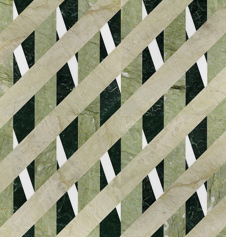 Lithos Design - Bambù Foresta luxury inlaid marble covering