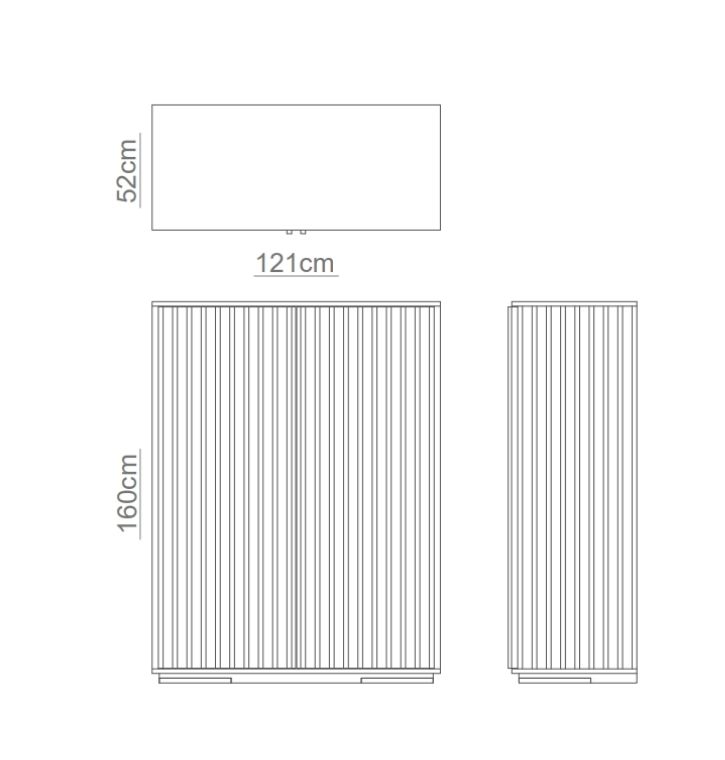 RELEVO Highboard Technical Drawing