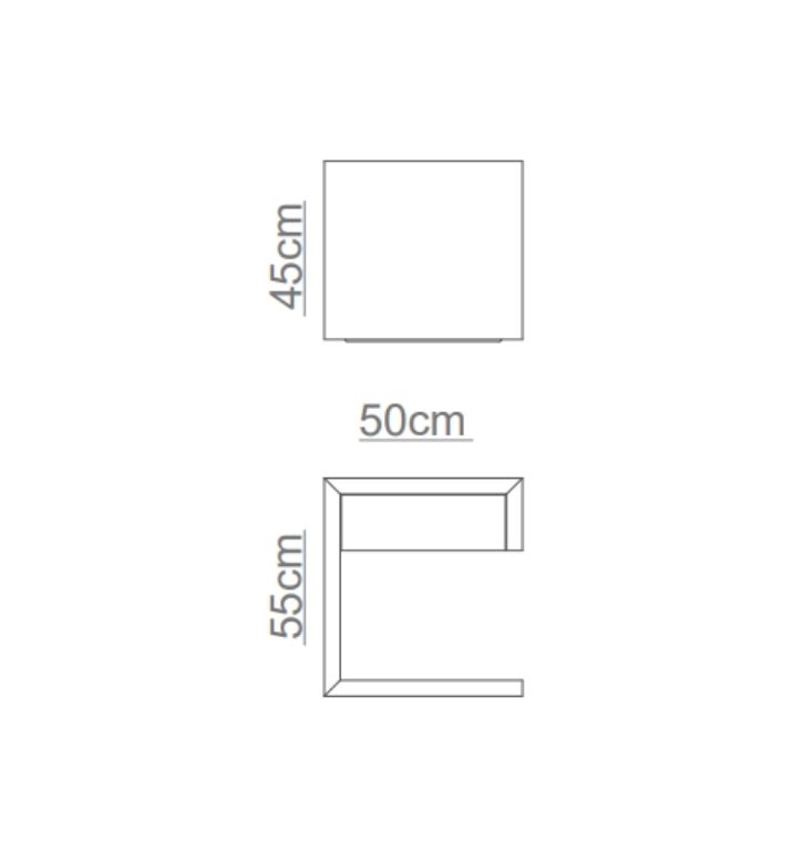 SENA Bedside Table Technical Drawing