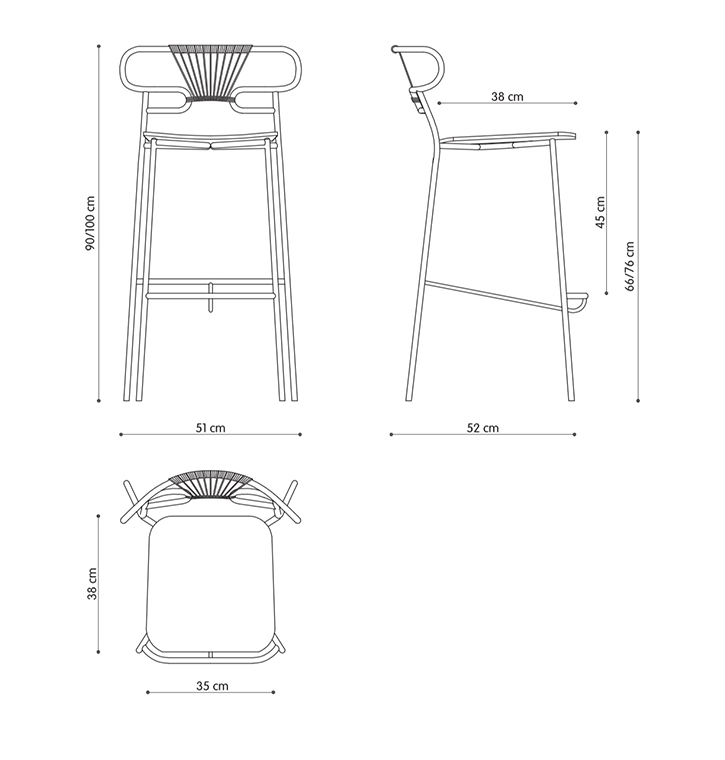 Scheda tecnica GENOA STOOL CROSS Traba
