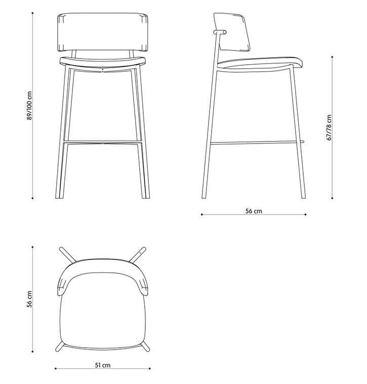 Immagine scheda tecnica MARLEN MET STOOL TrabA