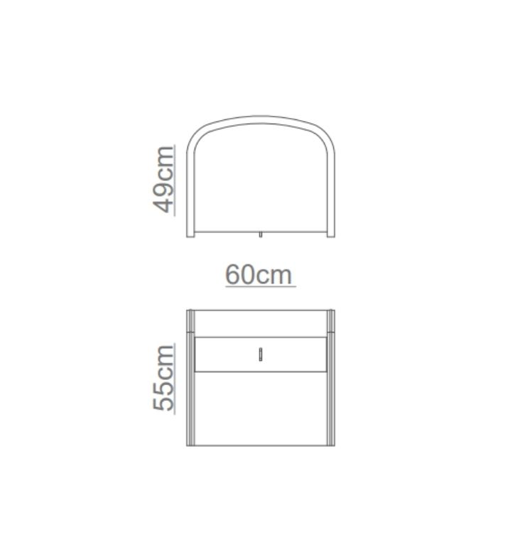 Coralina II Bedside Table Technical Drawing