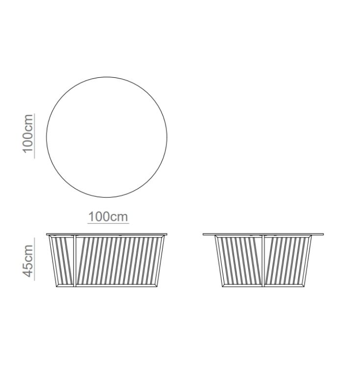 CUME RD Coffee Table Technical Drawing