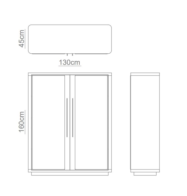 GUGA Highboard Technical Drawing