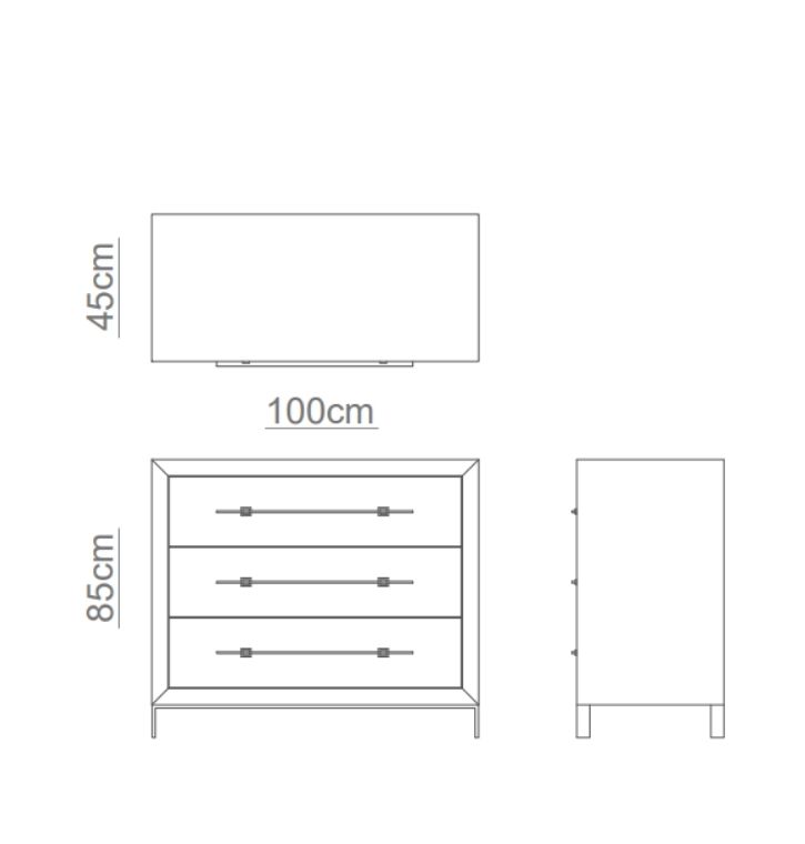 MAGNA Chest of Drawers Technical Drawing