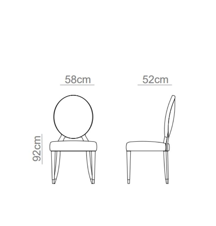 AUREA Chair technical drawing