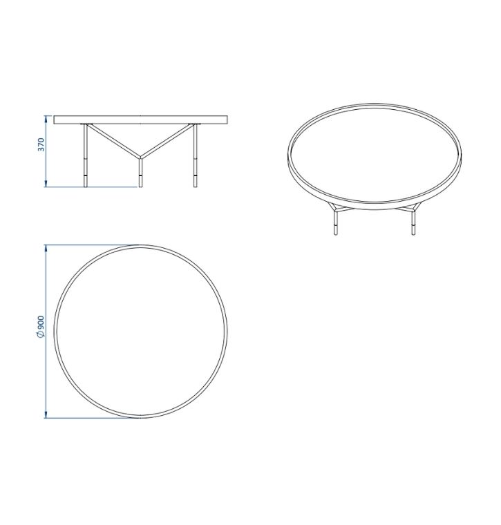 AVA Coffee Table technical drawing