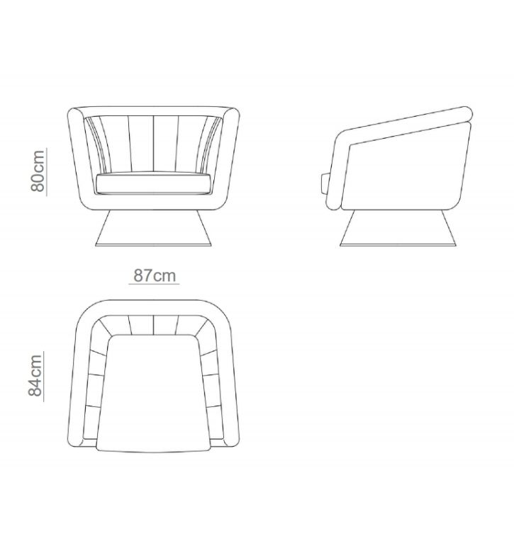 CAPRICE Armchair technical drawing