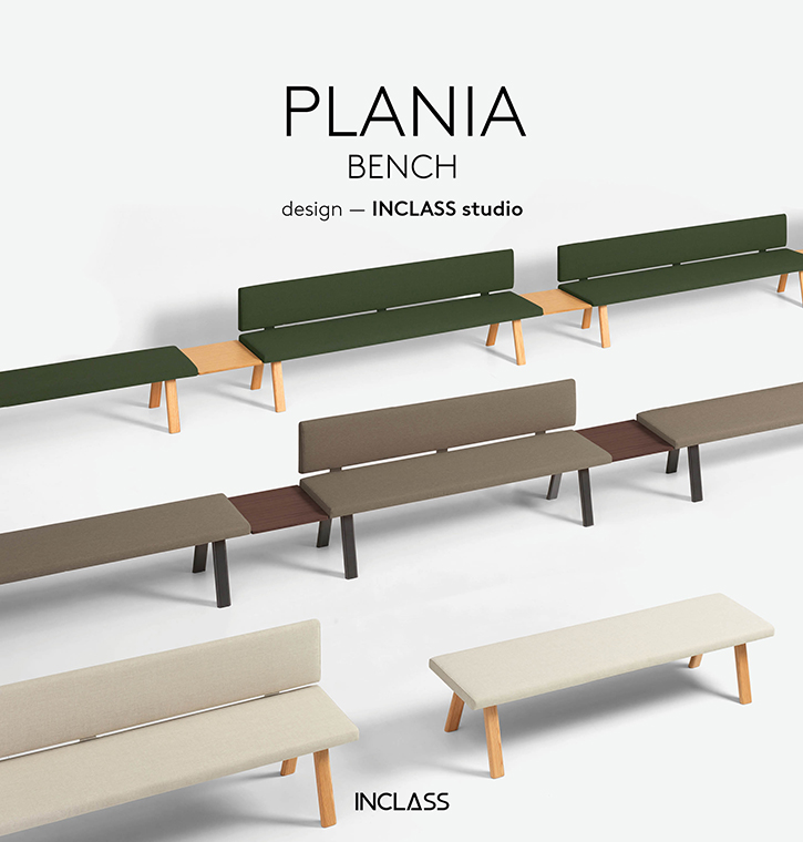 PLANIA BENCH designed by Inclass Studio