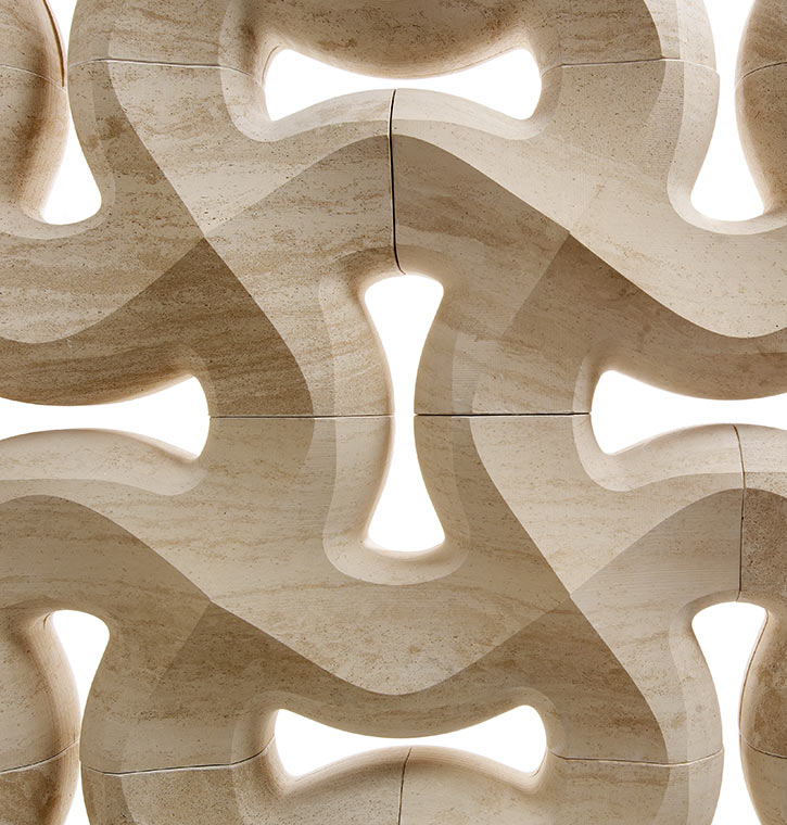 Lithos Design - Traccia self-supporting marble divider