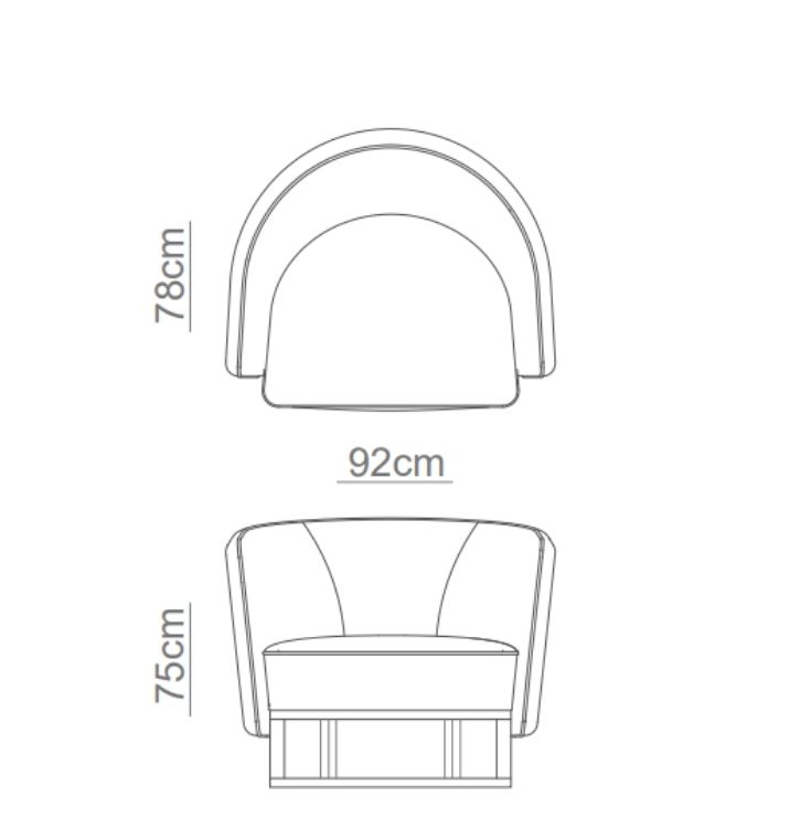 POEMA II Armchair Technical drawing