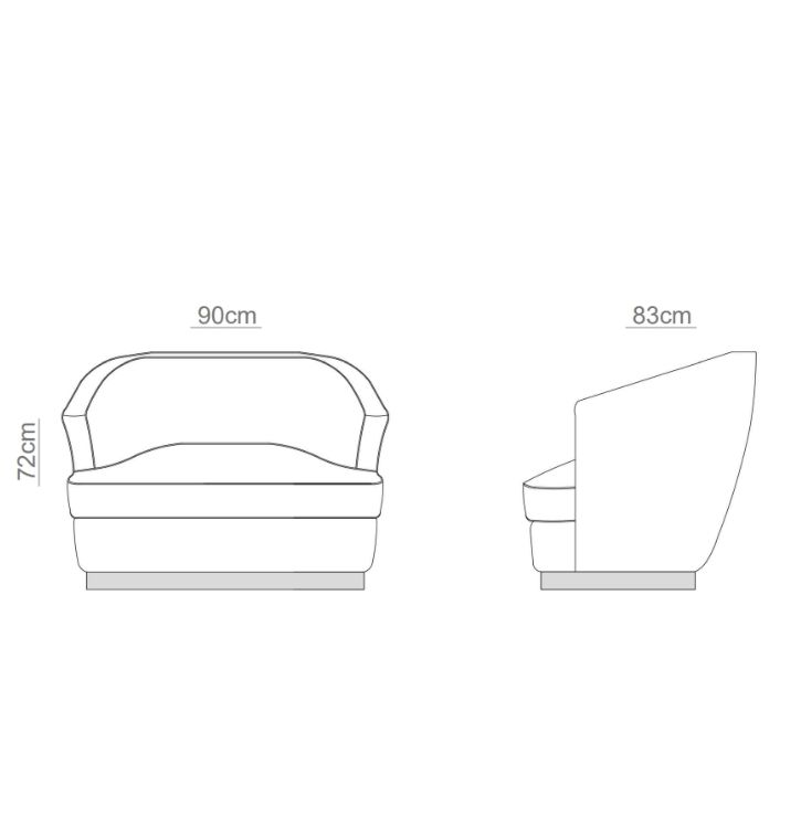 ROMANA Armchair Technical drawing