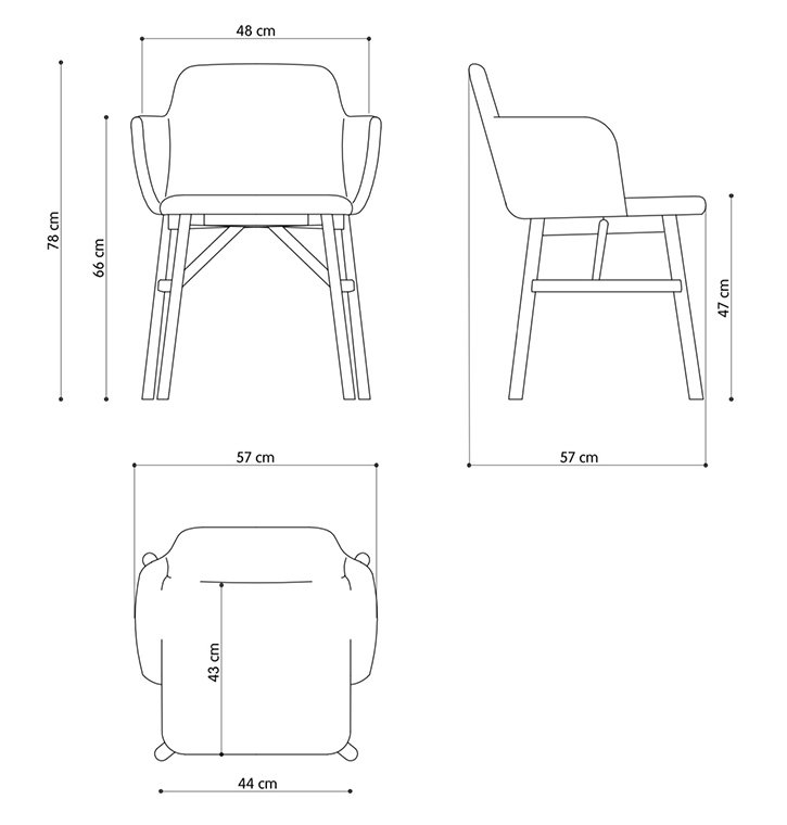 Immagine Scheda tecnica BARDOT Armchair TrabA