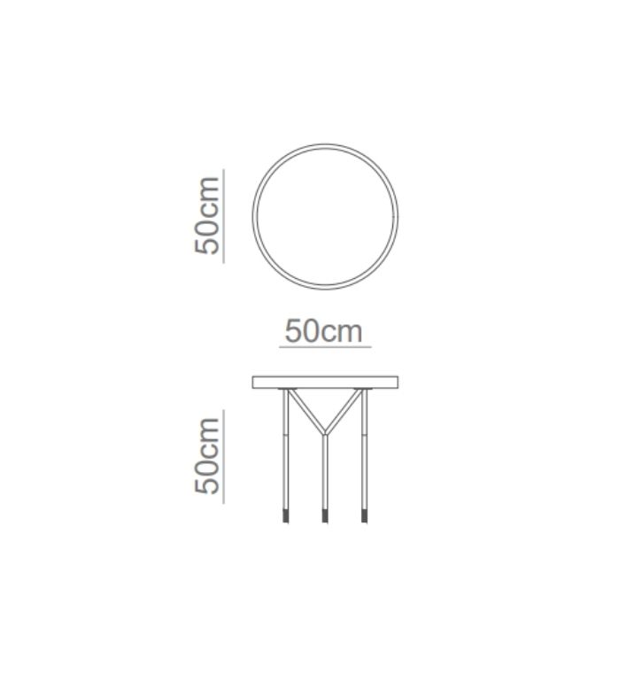 AVA Side Table Technical Drawing