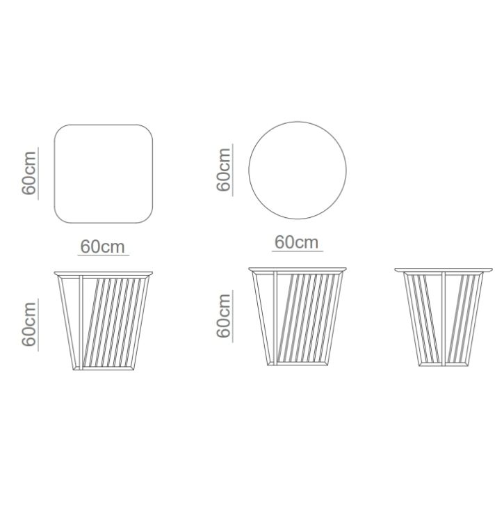 Cume Side Table Technical Drawing