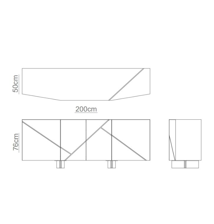 LORCA Sideboard technical drawing