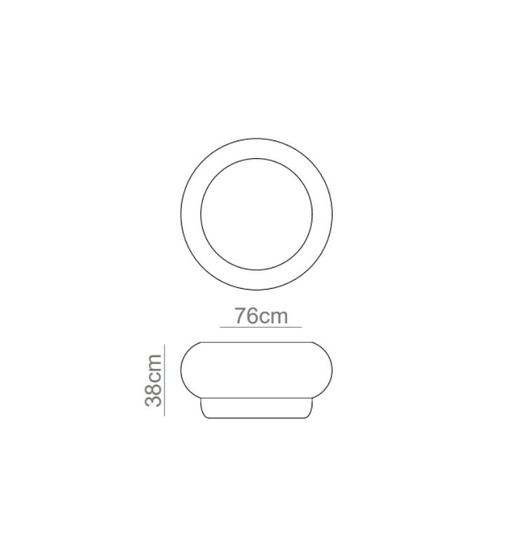 VENDÔME Round Coffee Table technical drawing