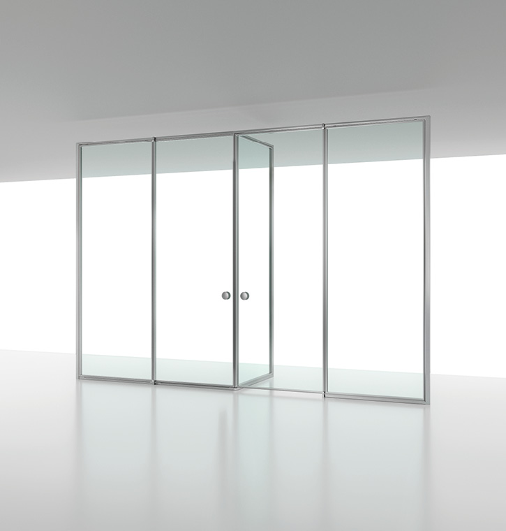 Vismaravetro - Glass partition walls for bathrooms and contract orders with + Securplus LCD glass - Suite+ Securplus LCD glass