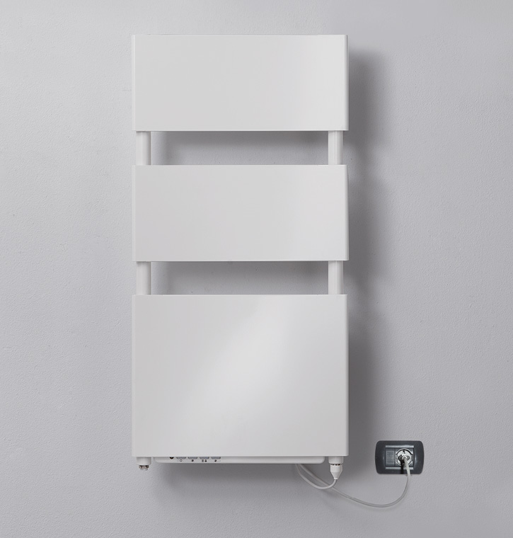 Drop - Hydraulic Towel Warmer with a condensation dehumidifier and an air purifier